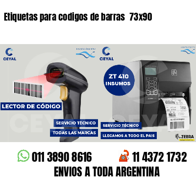 Etiquetas para codigos de barras  73x90