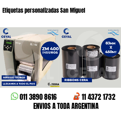 Etiquetas personalizadas San Miguel
