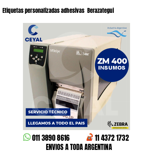 Etiquetas personalizadas adhesivas  Berazategui