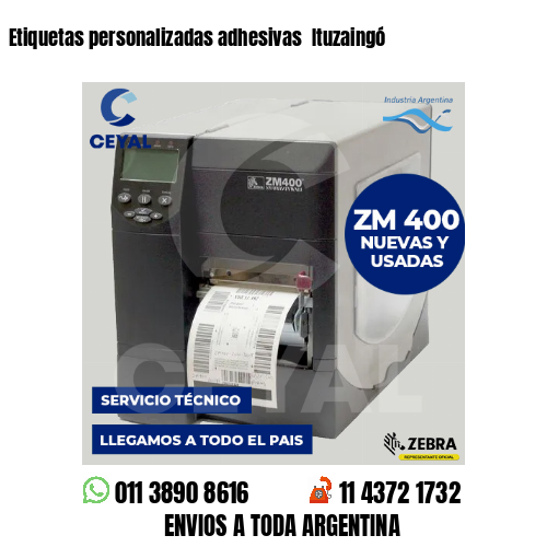 Etiquetas personalizadas adhesivas  Ituzaingó