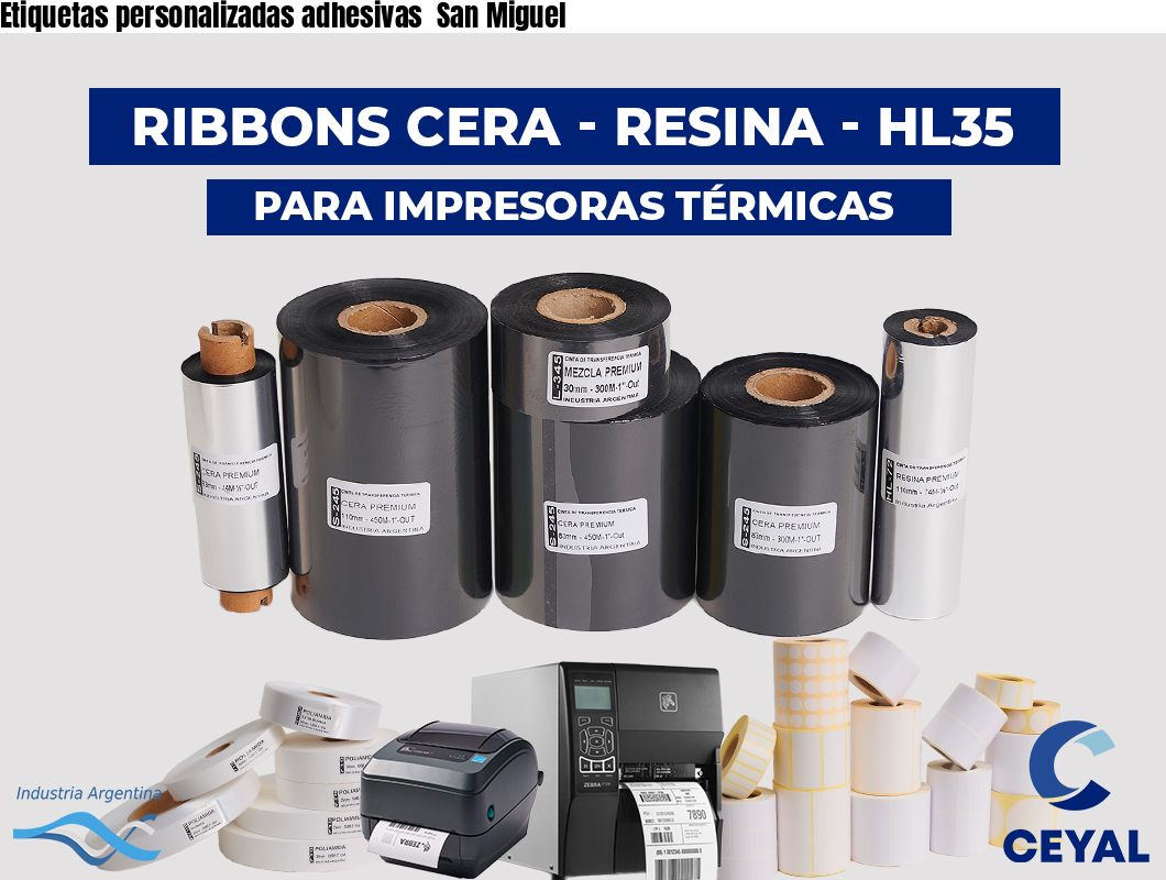 Etiquetas personalizadas adhesivas  San Miguel