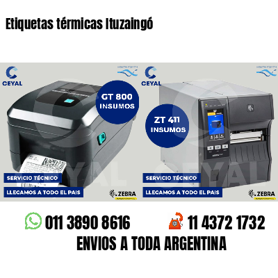 Etiquetas térmicas Ituzaingó