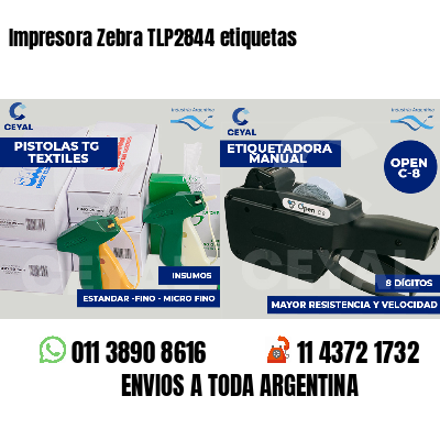 Impresora Zebra TLP2844 etiquetas