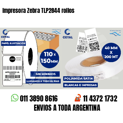 Impresora Zebra TLP2844 rollos