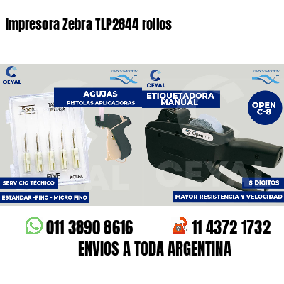 Impresora Zebra TLP2844 rollos