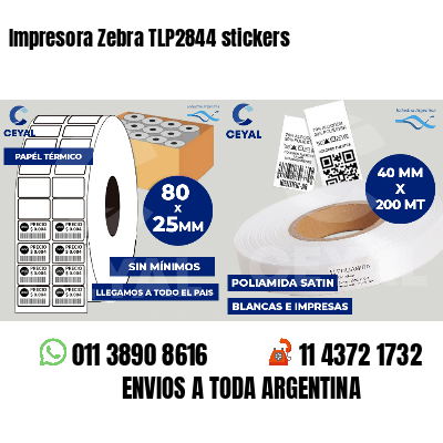 Impresora Zebra TLP2844 stickers