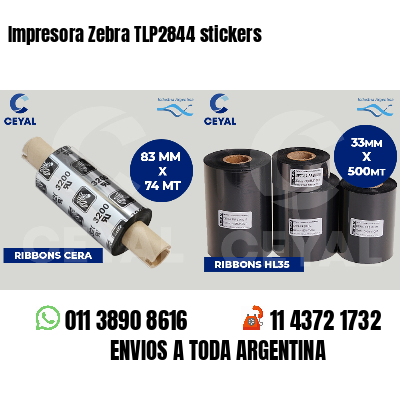 Impresora Zebra TLP2844 stickers