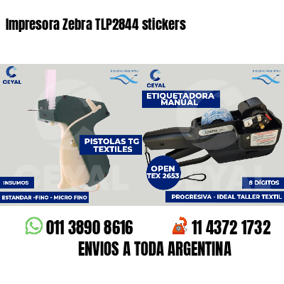 Impresora Zebra TLP2844 stickers