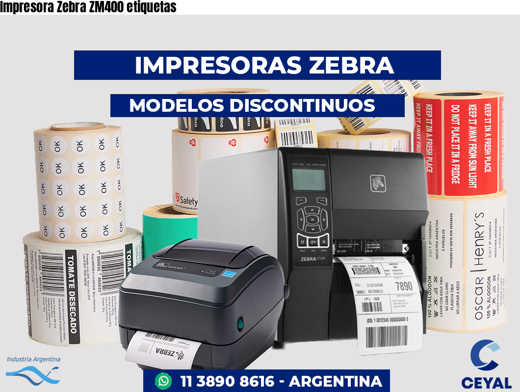 Impresora Zebra ZM400 etiquetas