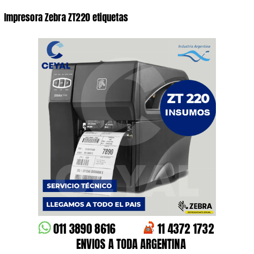 Impresora Zebra ZT220 etiquetas