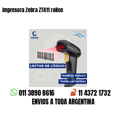 Impresora Zebra ZT411 rollos