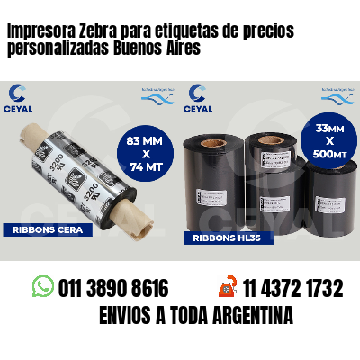 Impresora Zebra para etiquetas de precios personalizadas Buenos Aires