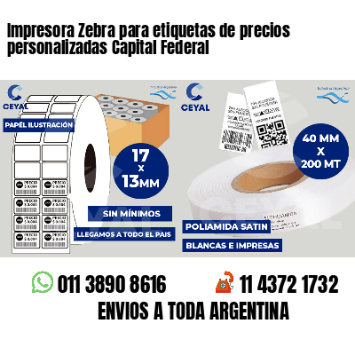 Impresora Zebra para etiquetas de precios personalizadas Capital Federal
