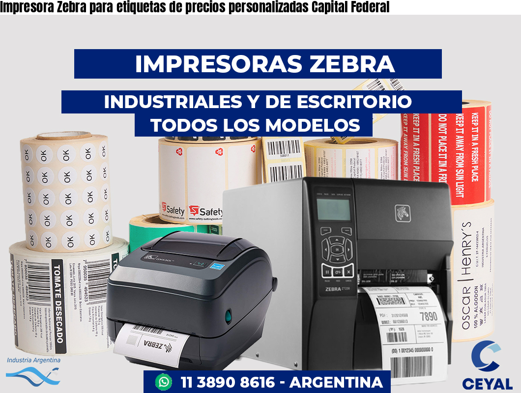 Impresora Zebra para etiquetas de precios personalizadas Capital Federal