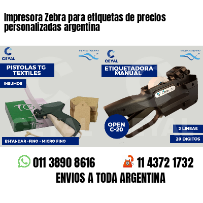 Impresora Zebra para etiquetas de precios personalizadas argentina