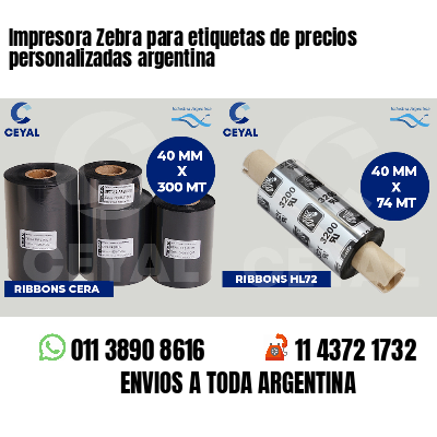 Impresora Zebra para etiquetas de precios personalizadas argentina