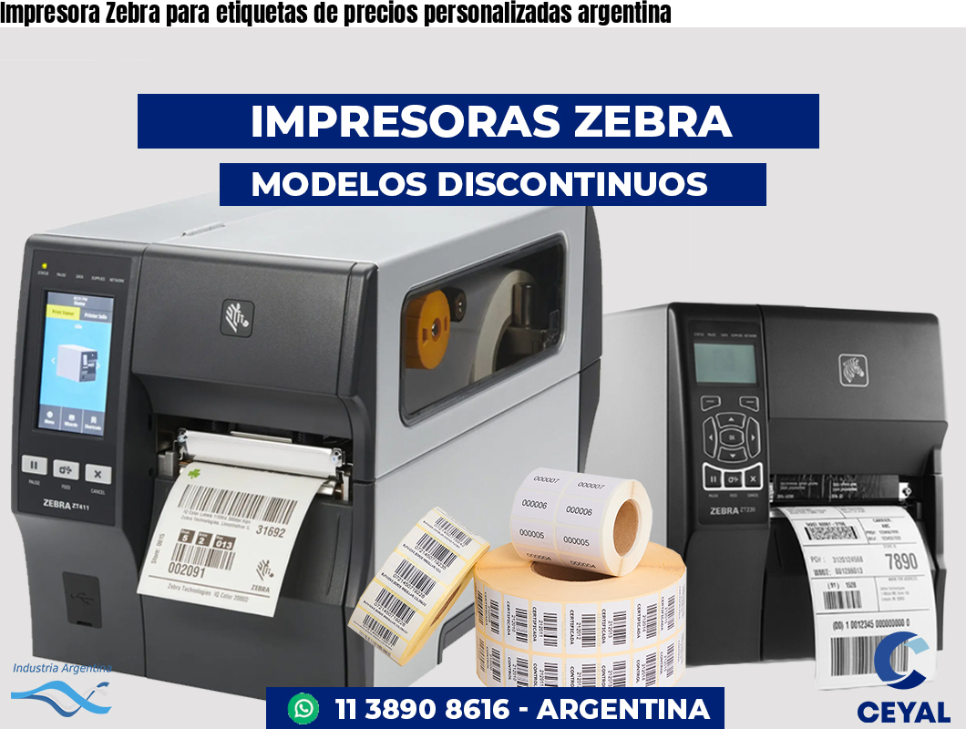Impresora Zebra para etiquetas de precios personalizadas argentina