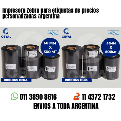 Impresora Zebra para etiquetas de precios personalizadas argentina