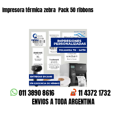 Impresora térmica zebra  Pack 50 ribbons