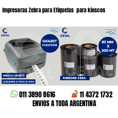Impresoras Zebra para Etiquetas  para kioscos