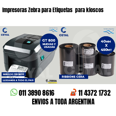Impresoras Zebra para Etiquetas  para kioscos