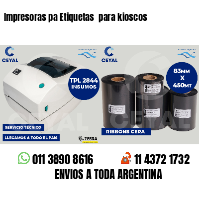 Impresoras pa Etiquetas  para kioscos