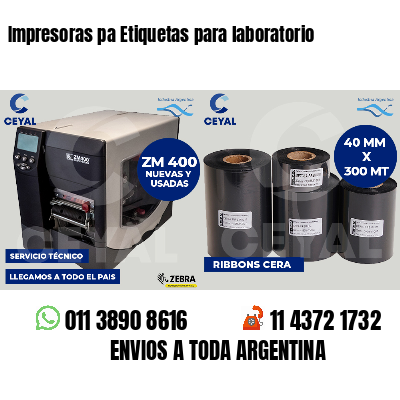 Impresoras pa Etiquetas para laboratorio