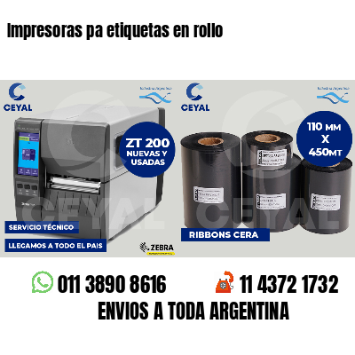 Impresoras pa etiquetas en rollo