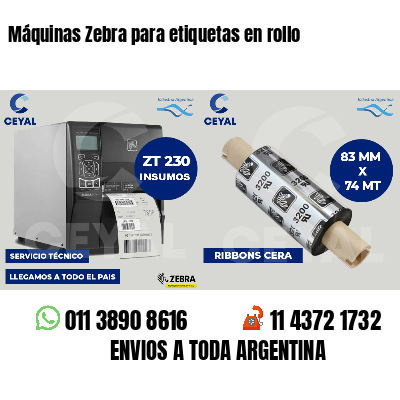 Máquinas Zebra para etiquetas en rollo