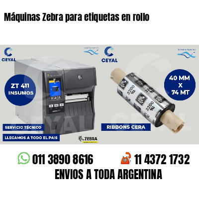 Máquinas Zebra para etiquetas en rollo