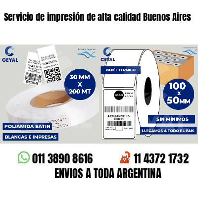 Servicio de impresión de alta calidad Buenos Aires