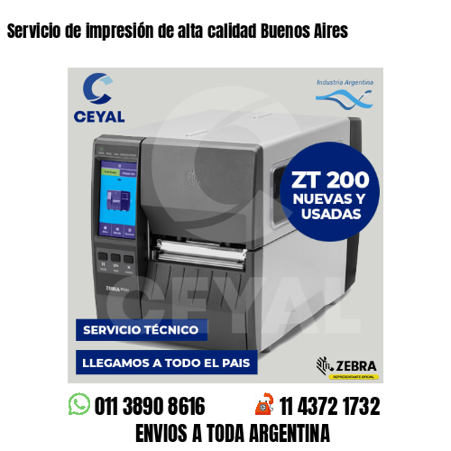 Servicio de impresión de alta calidad Buenos Aires