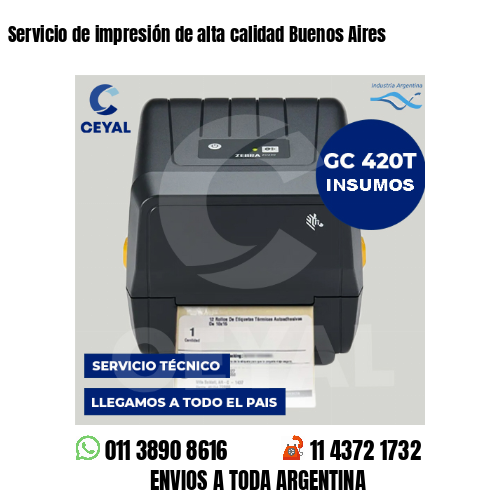 Servicio de impresión de alta calidad Buenos Aires