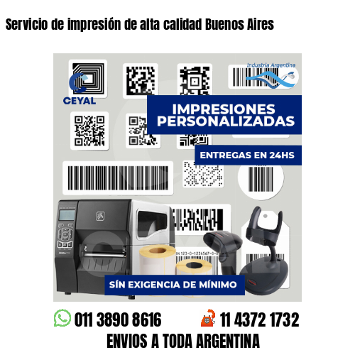 Servicio de impresión de alta calidad Buenos Aires