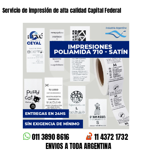 Servicio de impresión de alta calidad Capital Federal