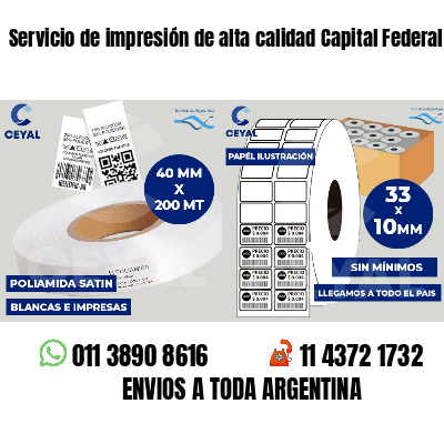 Servicio de impresión de alta calidad Capital Federal
