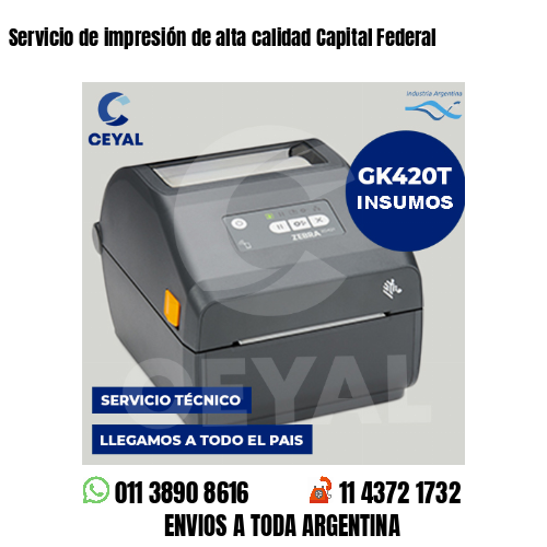 Servicio de impresión de alta calidad Capital Federal