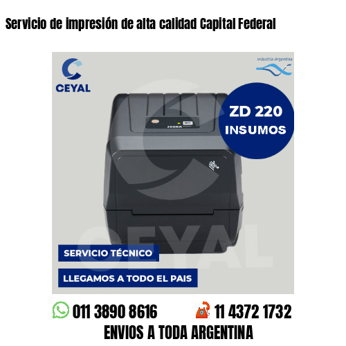 Servicio de impresión de alta calidad Capital Federal