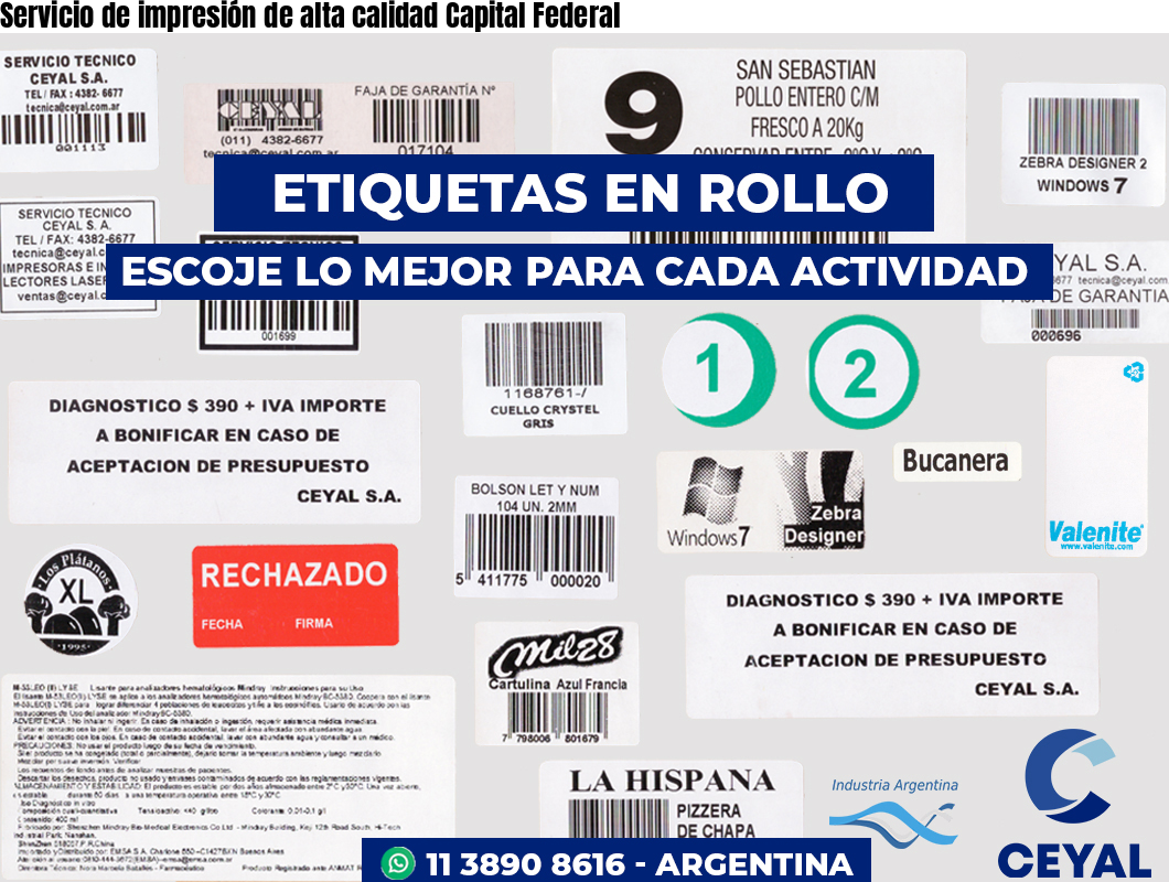 Servicio de impresión de alta calidad Capital Federal