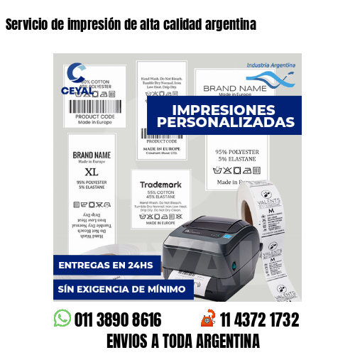Servicio de impresión de alta calidad argentina