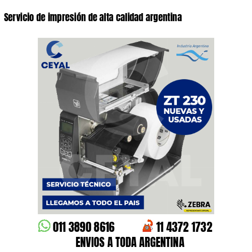 Servicio de impresión de alta calidad argentina