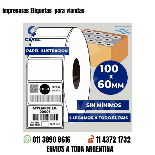 impresoras Etiquetas  para viandas 