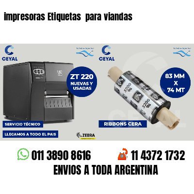 impresoras Etiquetas  para viandas 