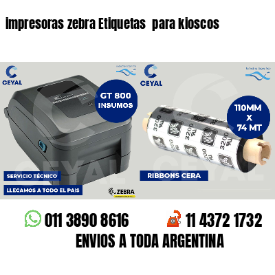 impresoras zebra Etiquetas  para kioscos