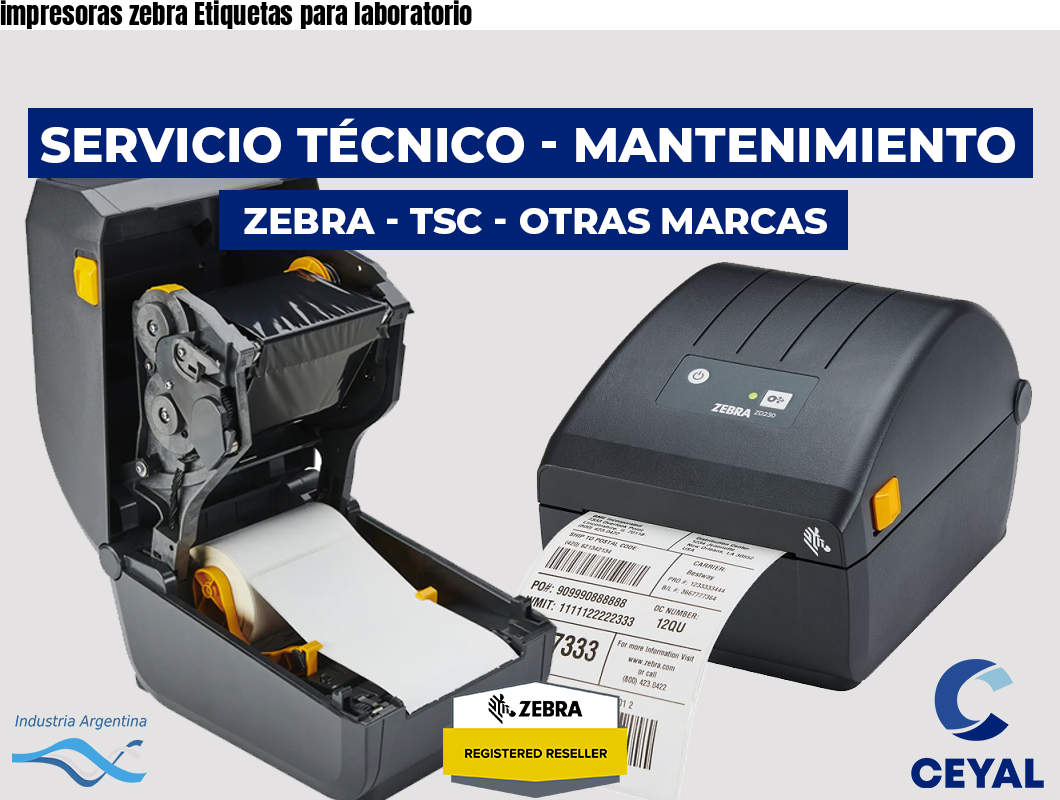 impresoras zebra Etiquetas para laboratorio