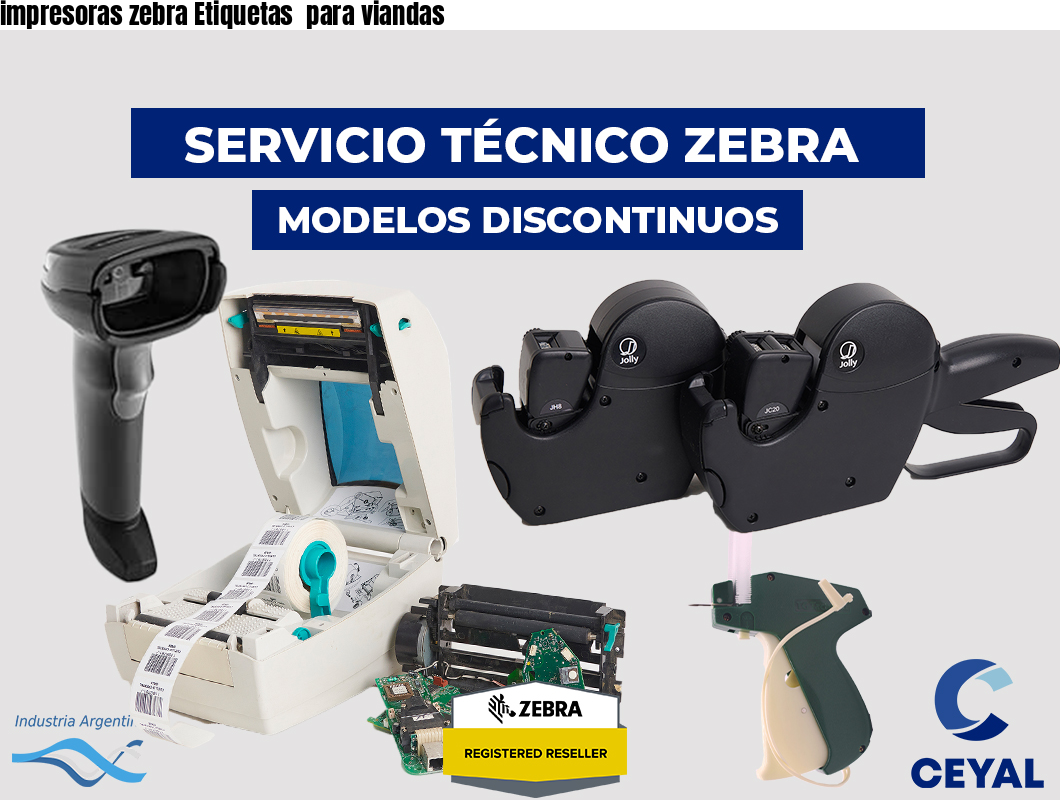 impresoras zebra Etiquetas  para viandas 