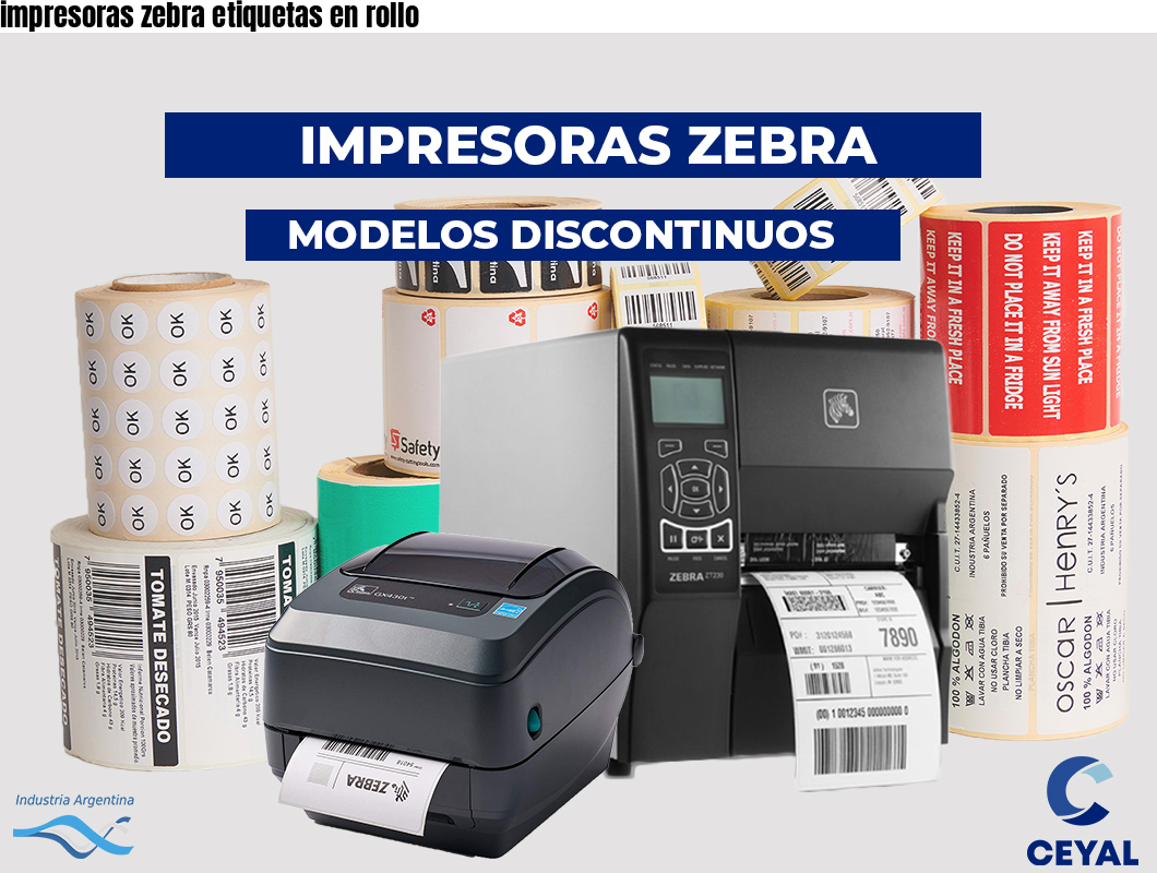 impresoras zebra etiquetas en rollo
