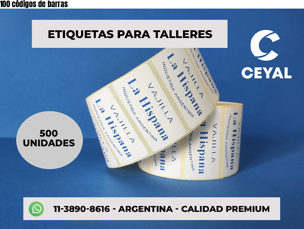100 códigos de barras