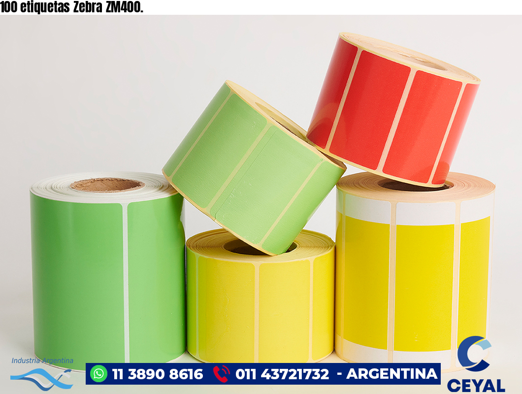 100 etiquetas Zebra ZM400.
