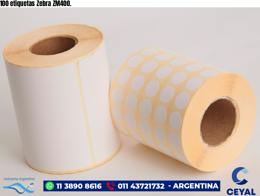 100 etiquetas Zebra ZM400.
